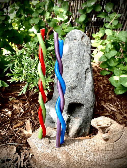 Organic Colored Beeswax Altar Candles 5pk - Bright and Dark Center LLC